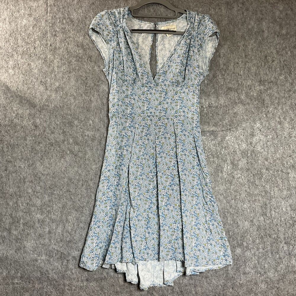 Denim & Supply Dress Womens 10 Blue Floral Flowy Cottage Boho Festival